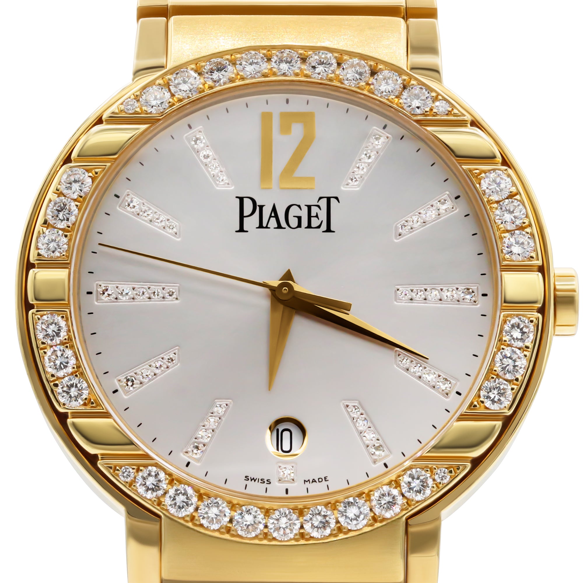Piaget Polo 18K Yellow Gold 38mm Factory Diamonds Automatic