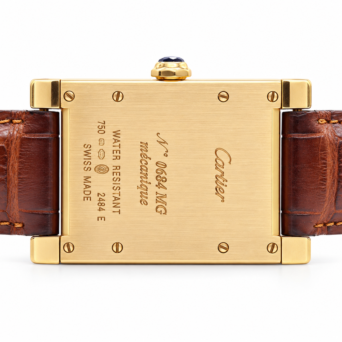 Cartier Collection Privée Tank à Vis Ref. 2484E 18K Yellow Gold