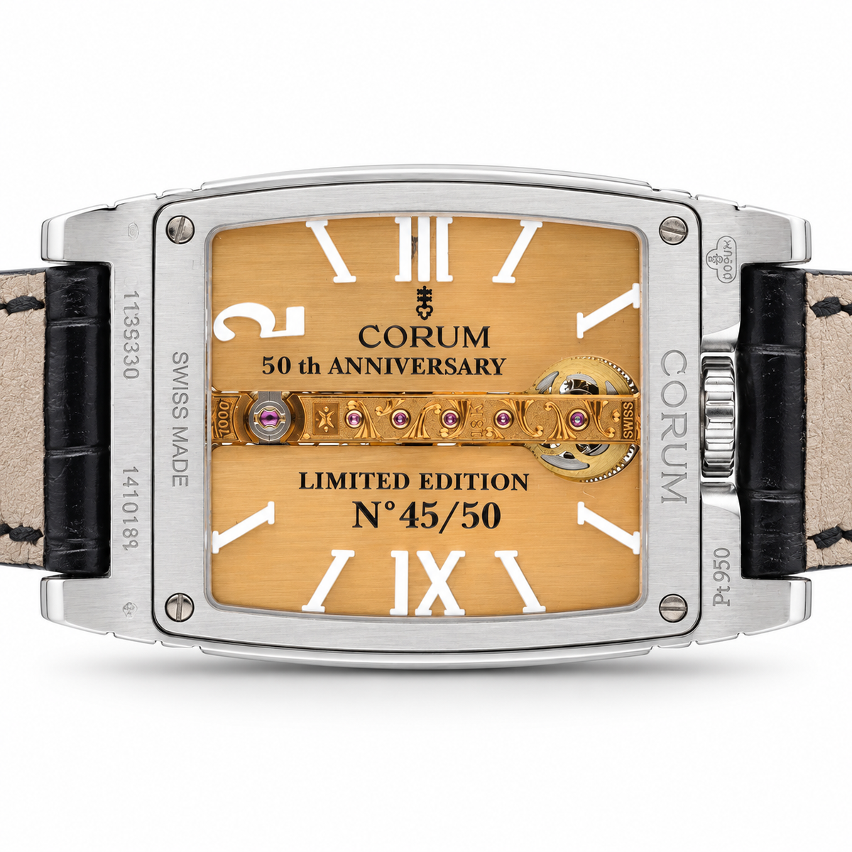 Corum Golden Bridge Ref. 113.560.70 Platinum Limited Edition Watch