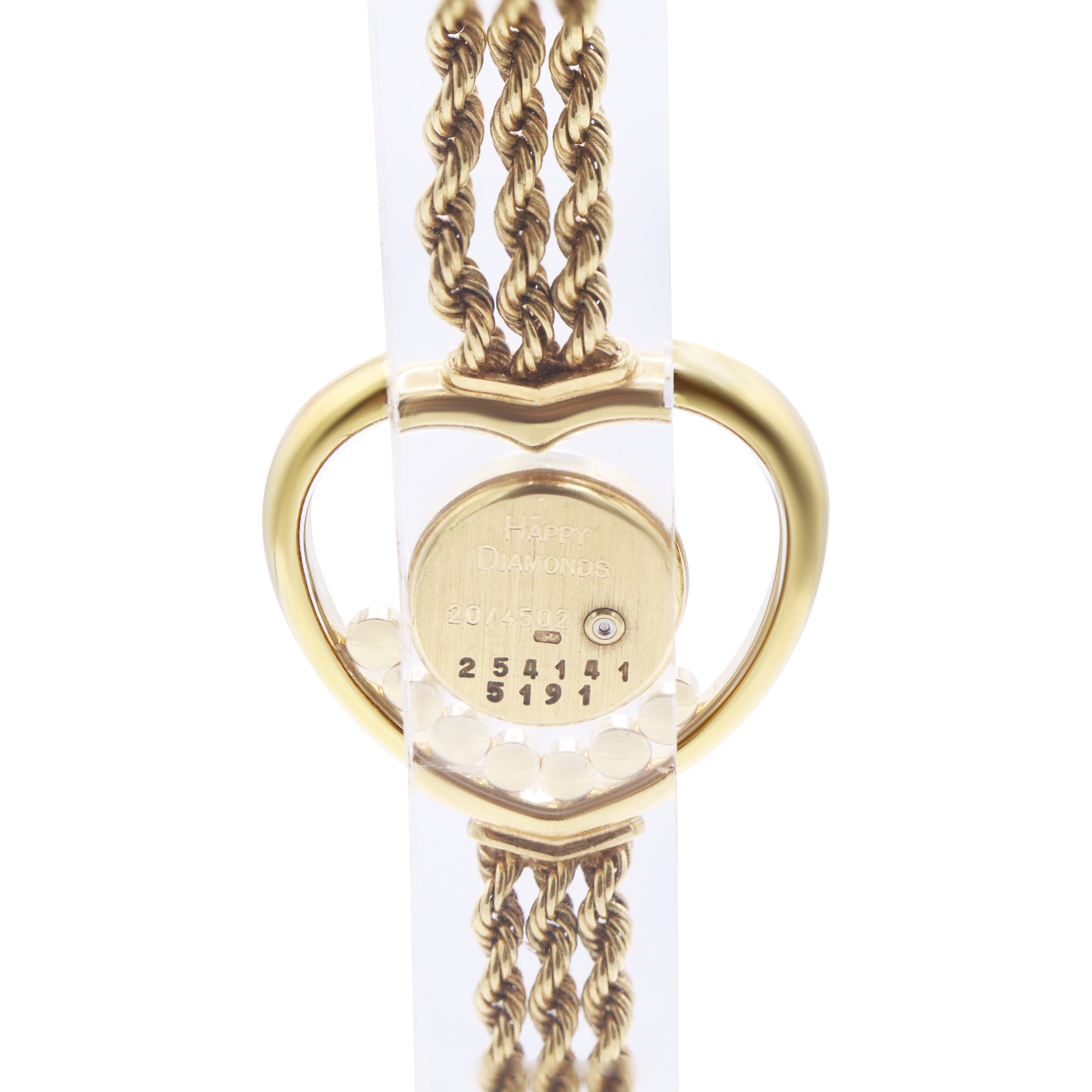 SOLD HAPPY DIAMONDS 18K YELLOW GOLD HEART SHAPE