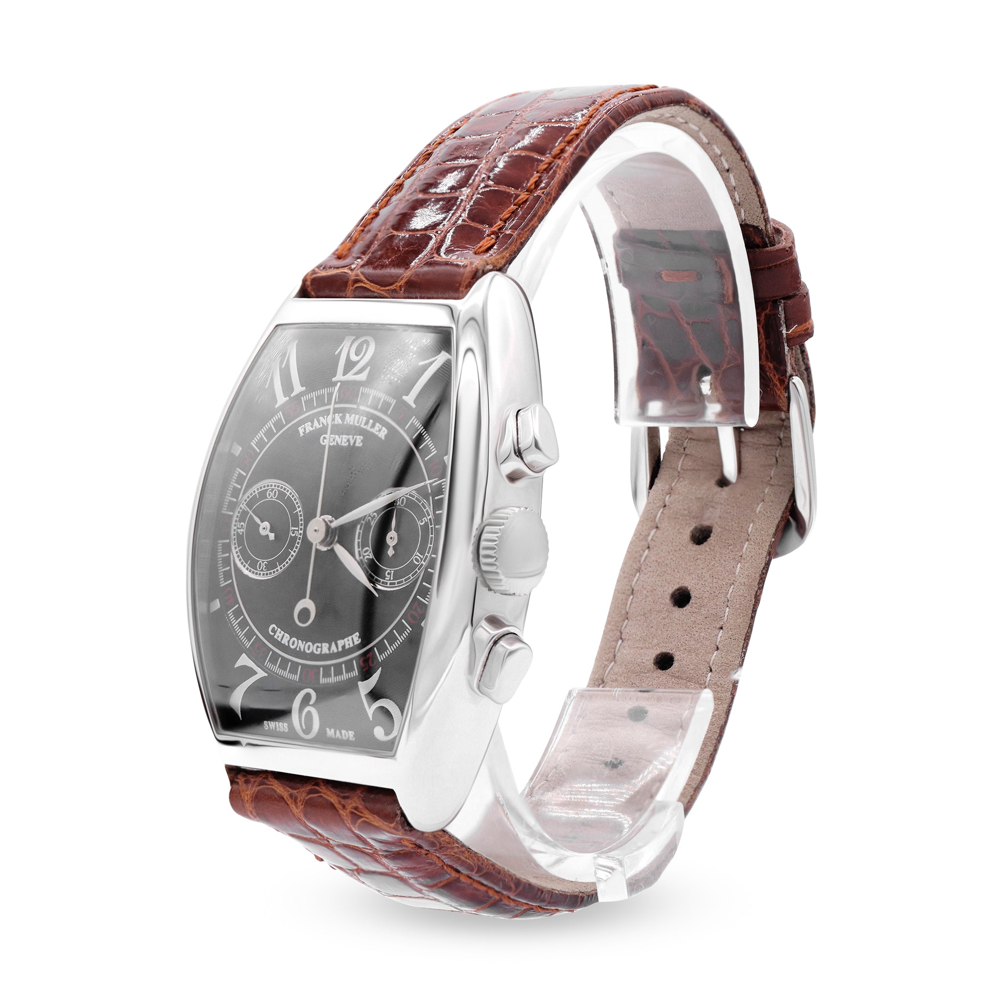 Duplicate- Franck Muller Leather Brown Band Chronographe 5850 MC L N.36