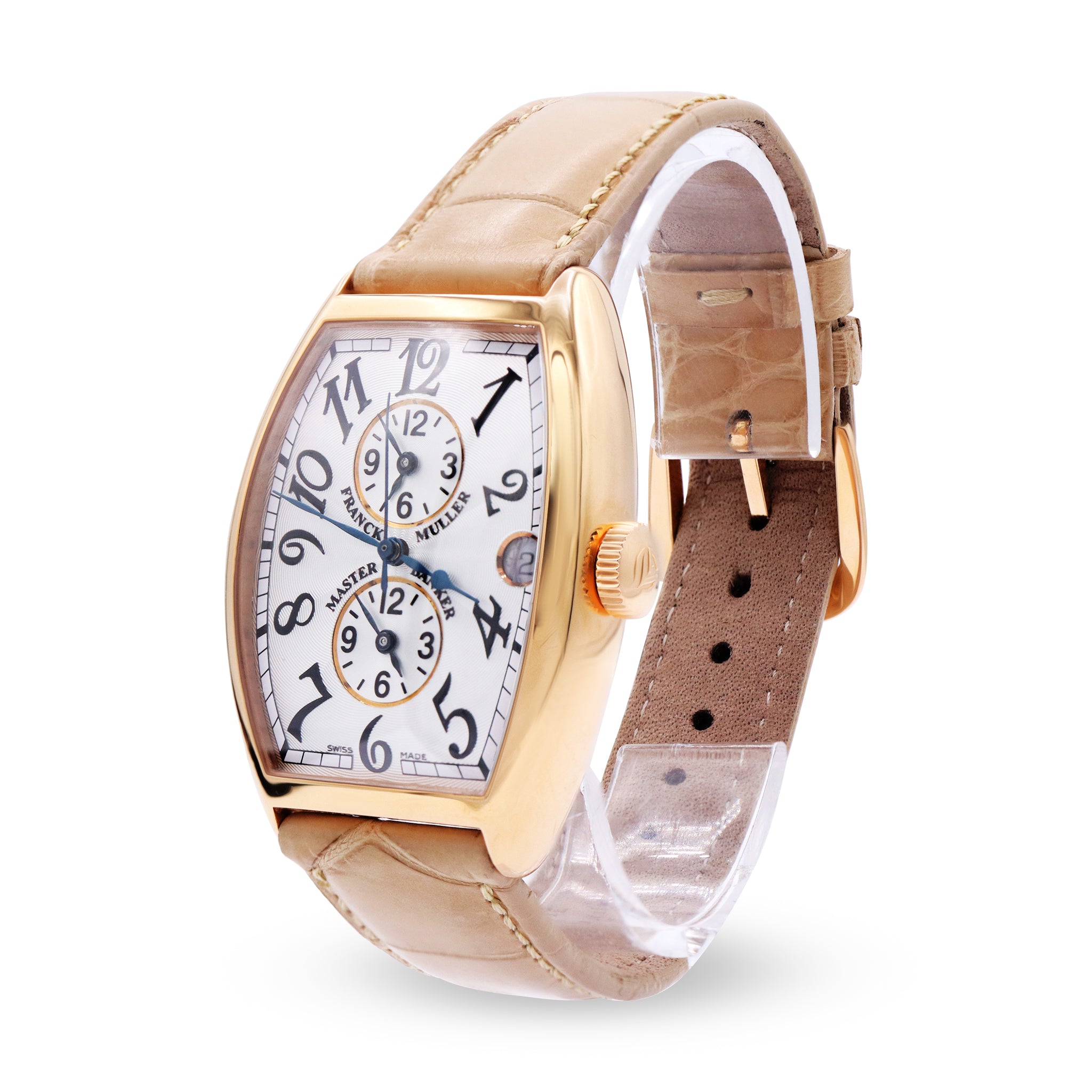 Duplicate -Franck Muller Cream Color Band Master Baner 5850 MB N.606