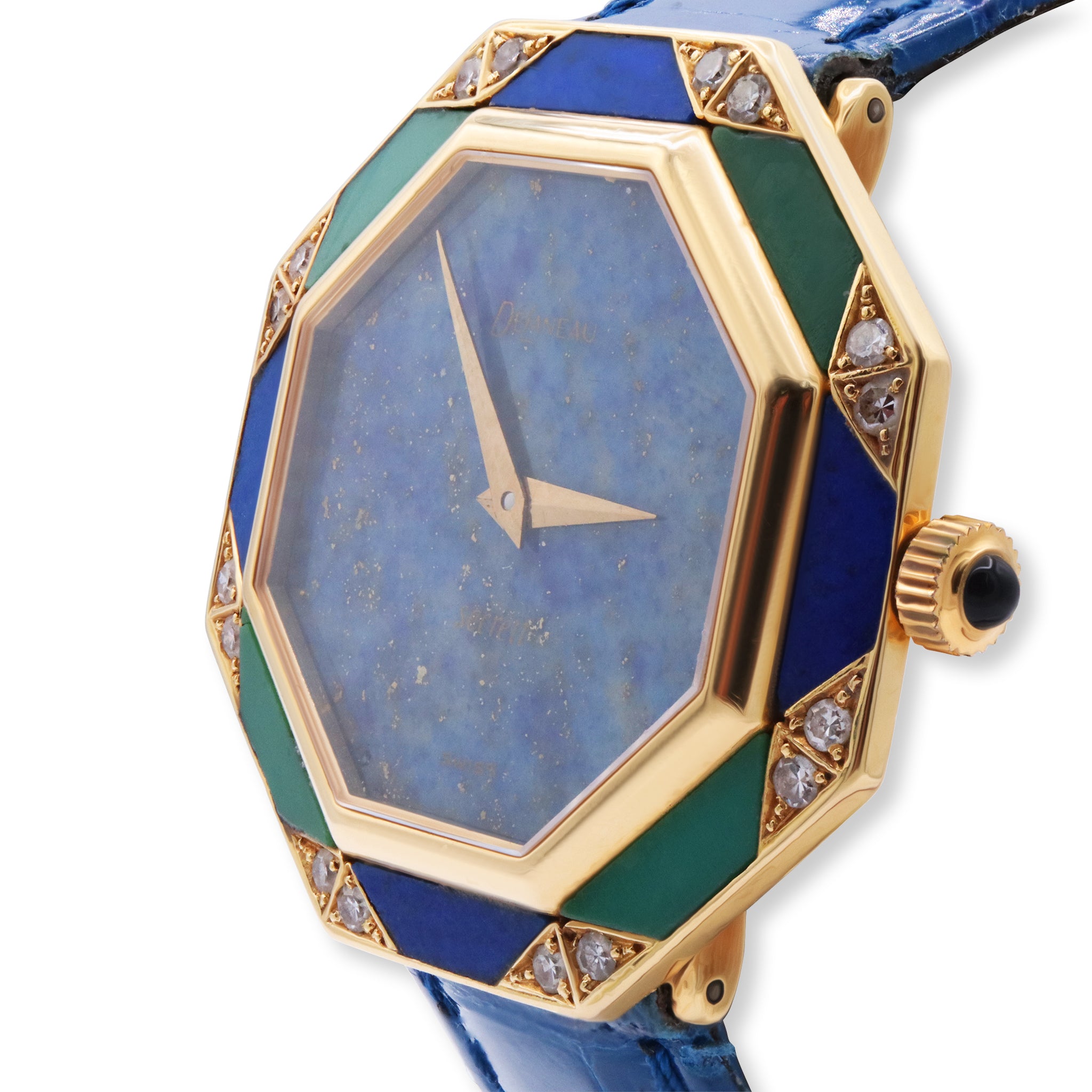 Sold-Delaneau Blue Band with Diamonds