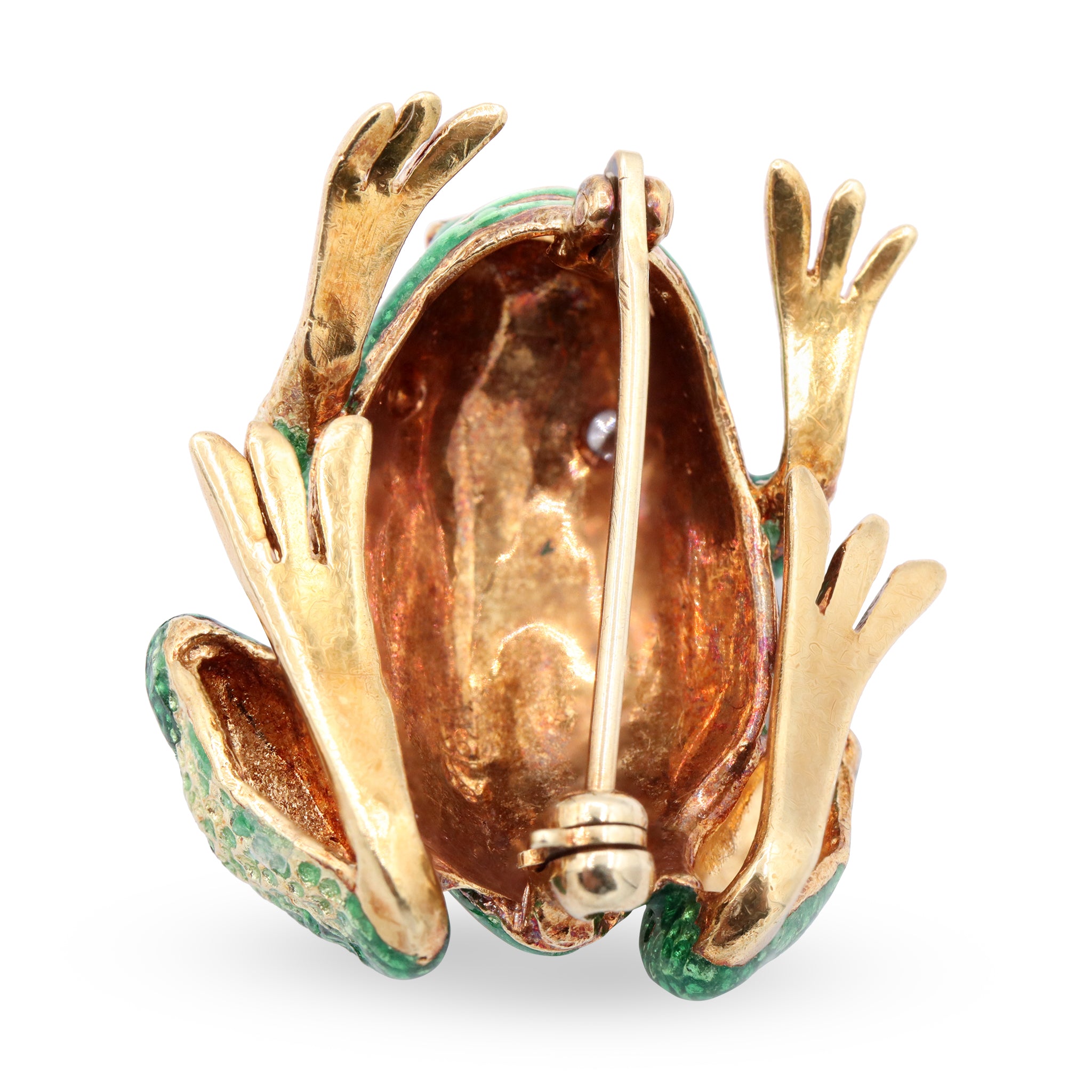 Green Frog with Diamond Eyes