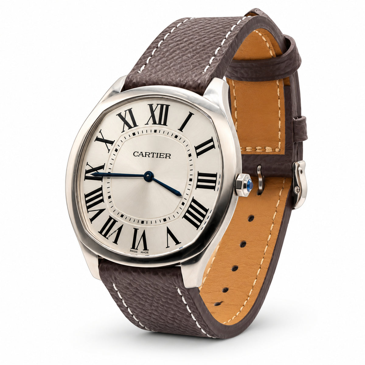 Cartier Drive de Cartier Ref. 3968 18K White Gold angled view