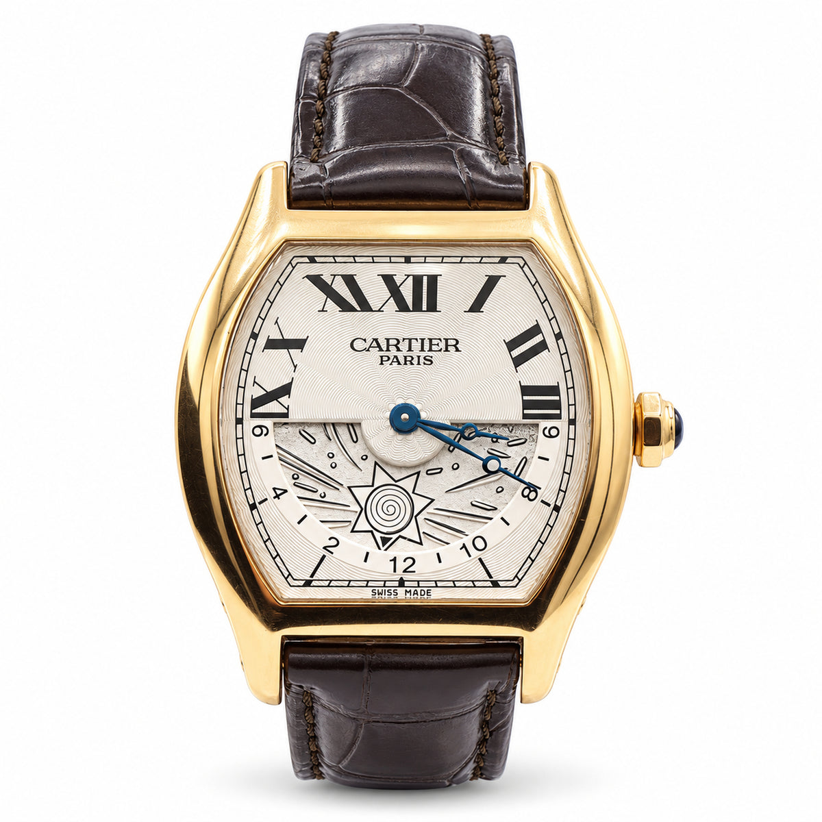 Cartier Tortue XL Jour et Nuit 18K Rose Gold front view