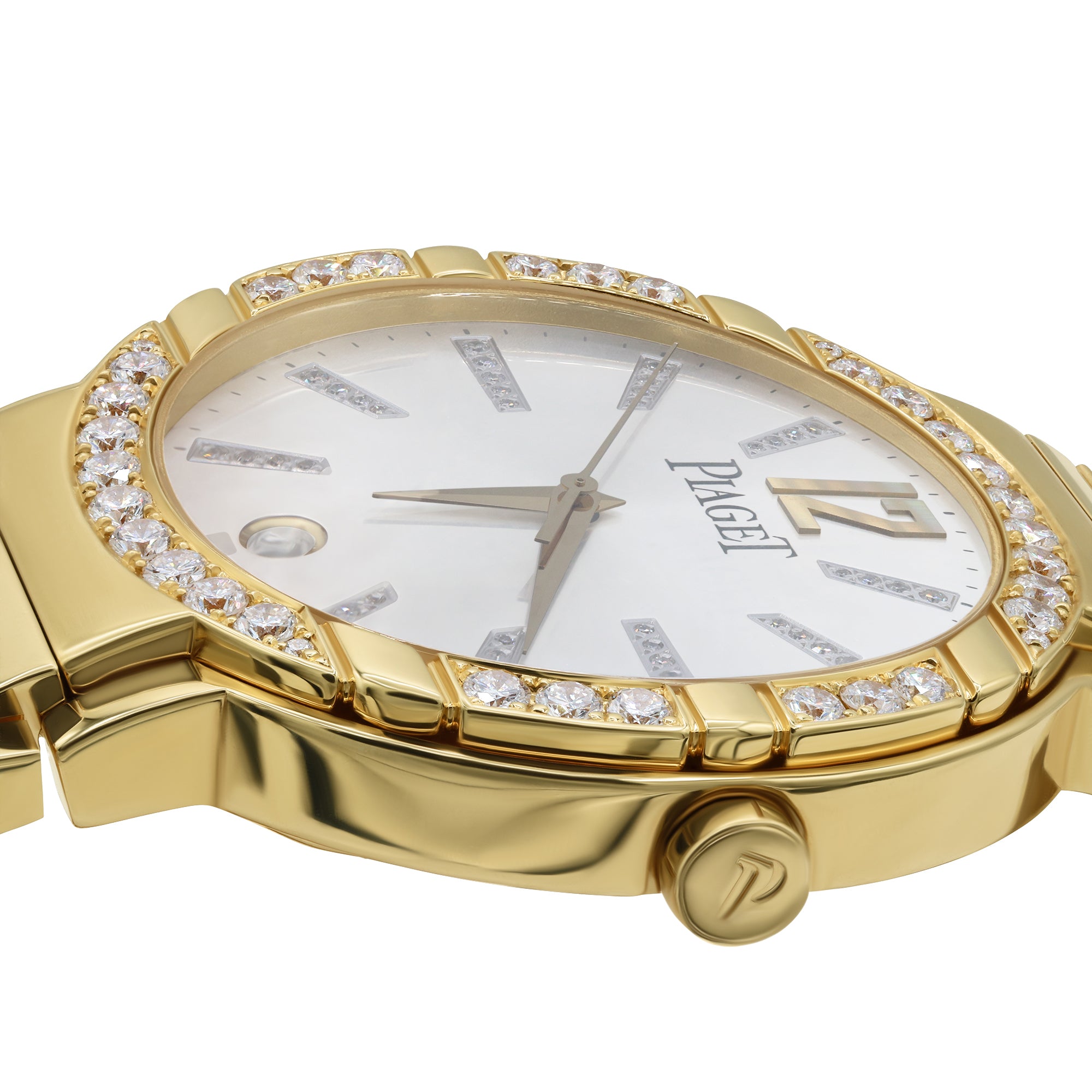 Piaget Polo 18K Yellow Gold 38mm Factory Diamonds Automatic