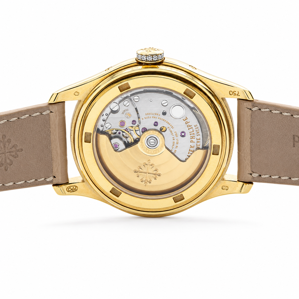 Patek Philippe Annual Calendar Yellow Gold Diamond Bezel Moonphase