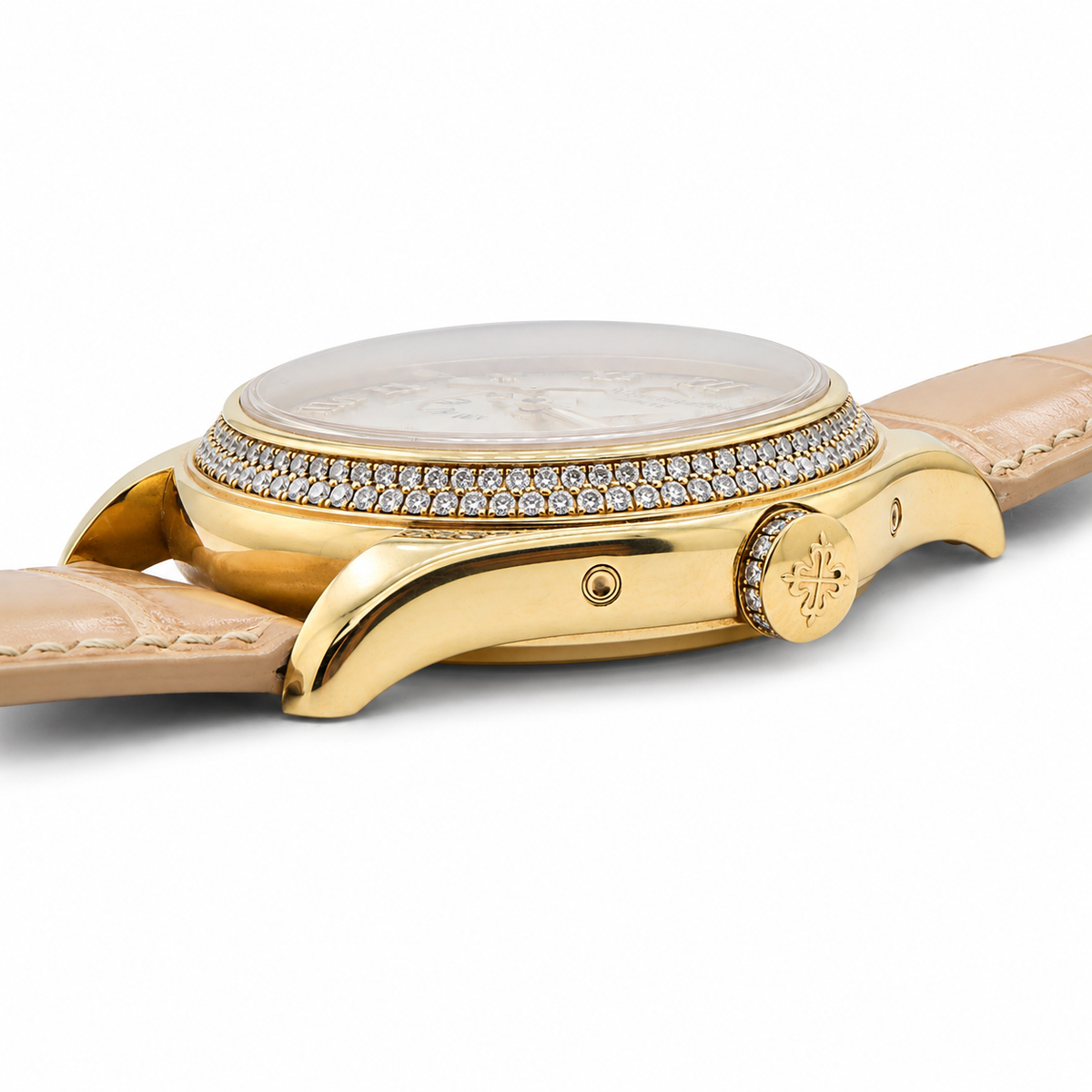Patek Philippe Annual Calendar Yellow Gold Diamond Bezel Moonphase