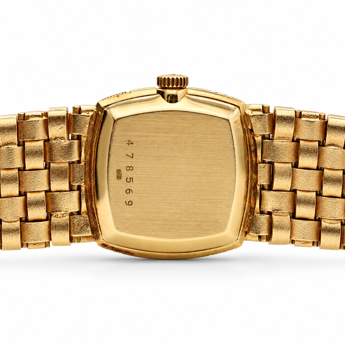 Vacheron Constantin Ref. 7391 18K Yellow Gold Square Basket-Weave Bracelet Watch