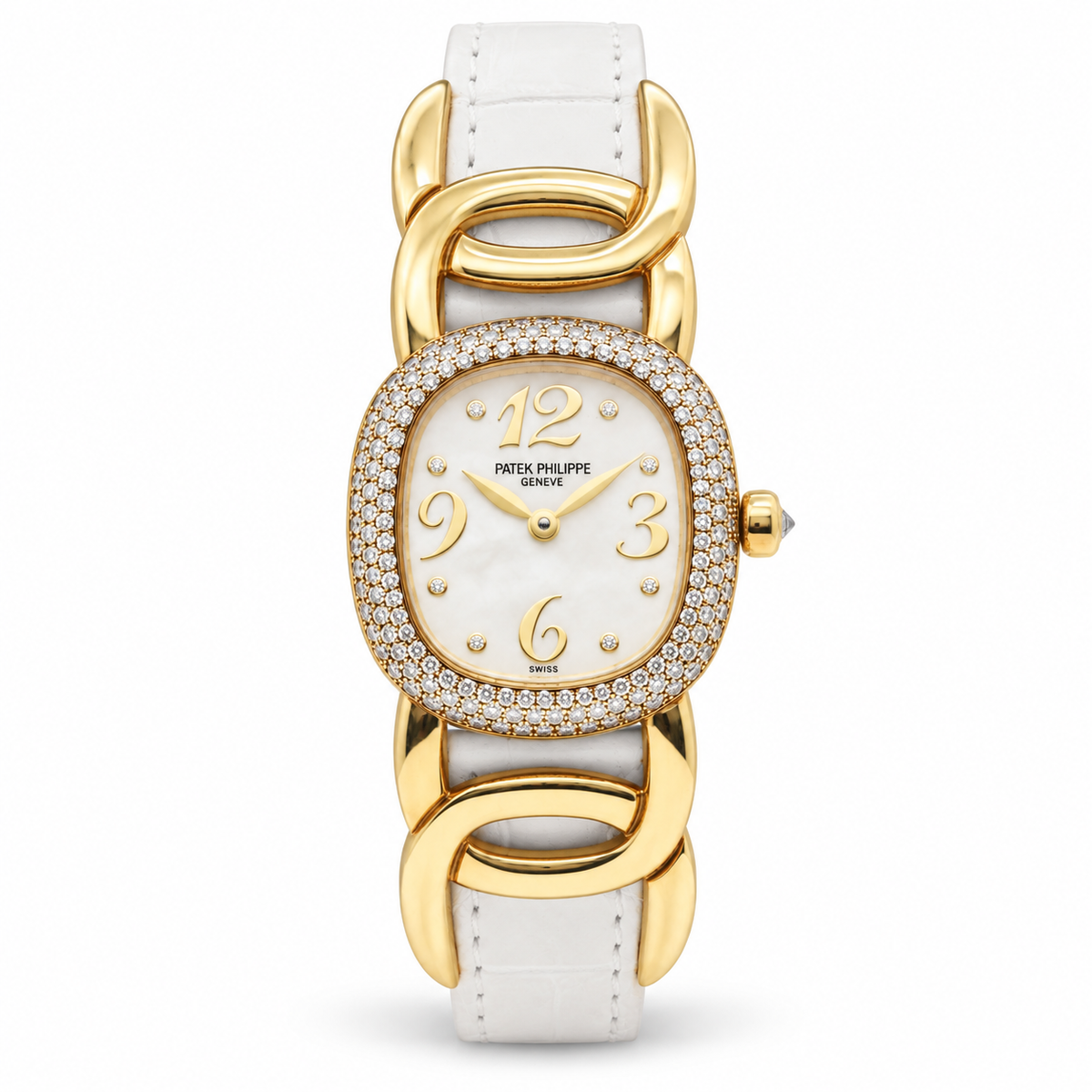 Patek Philippe Golden Ellipse Ref. 4832J 18K Yellow Gold Diamond MOP Dial