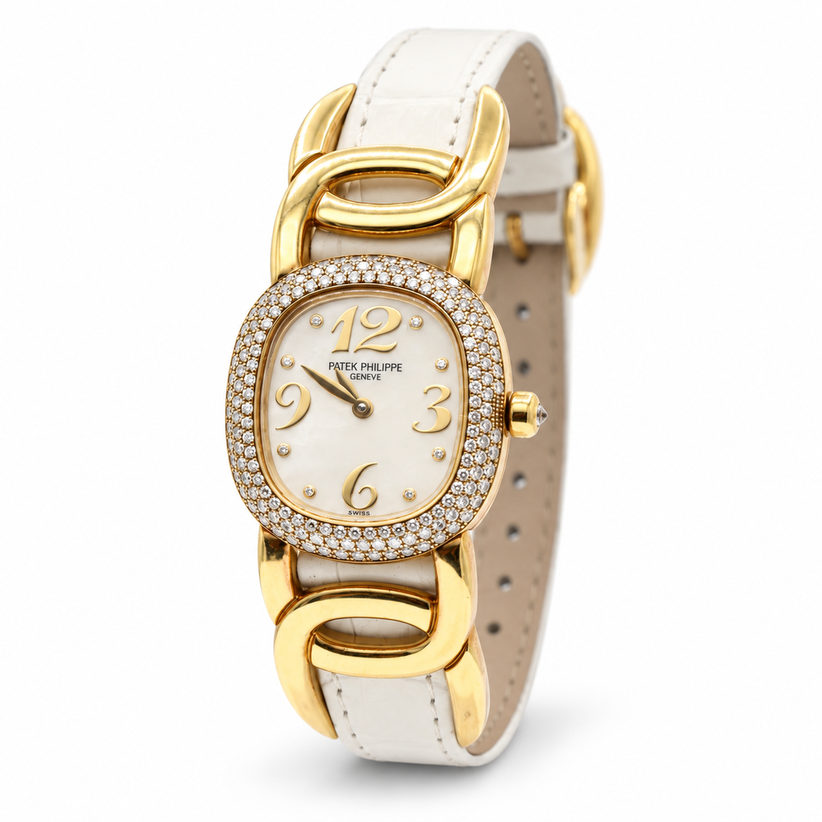Patek Philippe Golden Ellipse Ref. 4832J 18K Yellow Gold Diamond MOP Dial