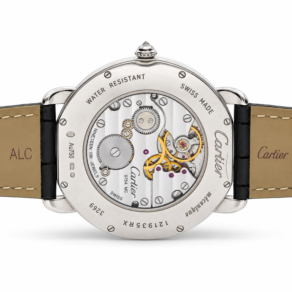 Cartier Ronde Louis Cartier WR007003 42mm 18K White Gold Factory Diamonds