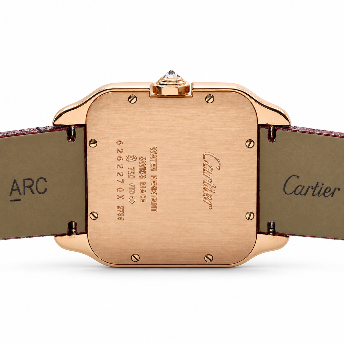Cartier Santos-Dumont Ref. 2788 18K Rose Gold Factory Diamond Quartz