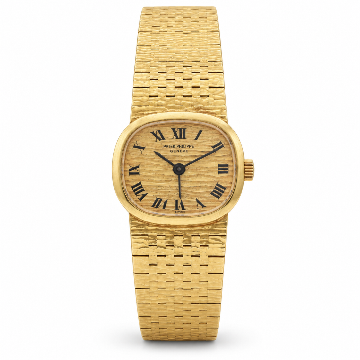 Patek Philippe Elliptical Dress Watch Integrated Mesh Bracelet