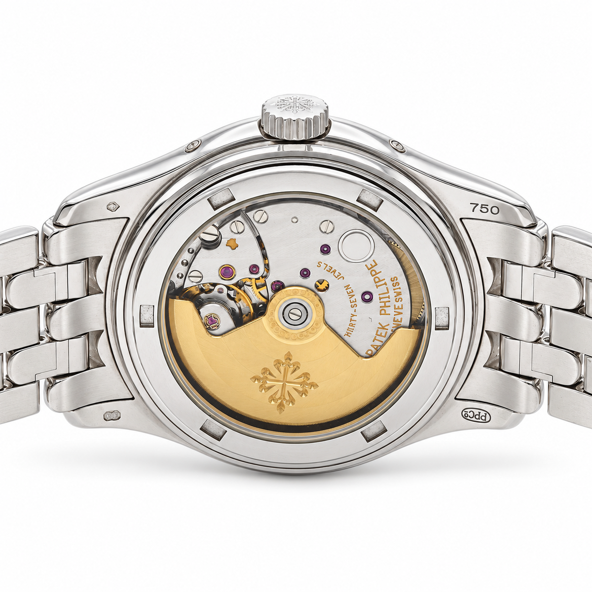 Patek Philippe Calendar Moonphase White Gold Bracelet Watch