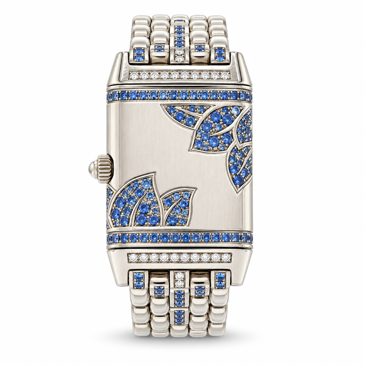 Jaeger-LeCoultre Reverso Florale White Gold Diamond & Blue Sapphire