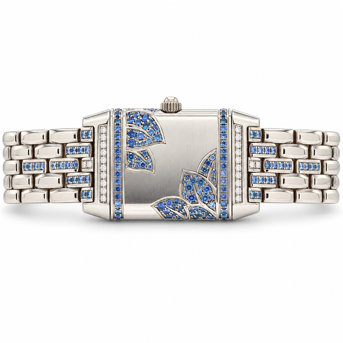 Jaeger-LeCoultre Reverso Florale White Gold Diamond & Blue Sapphire