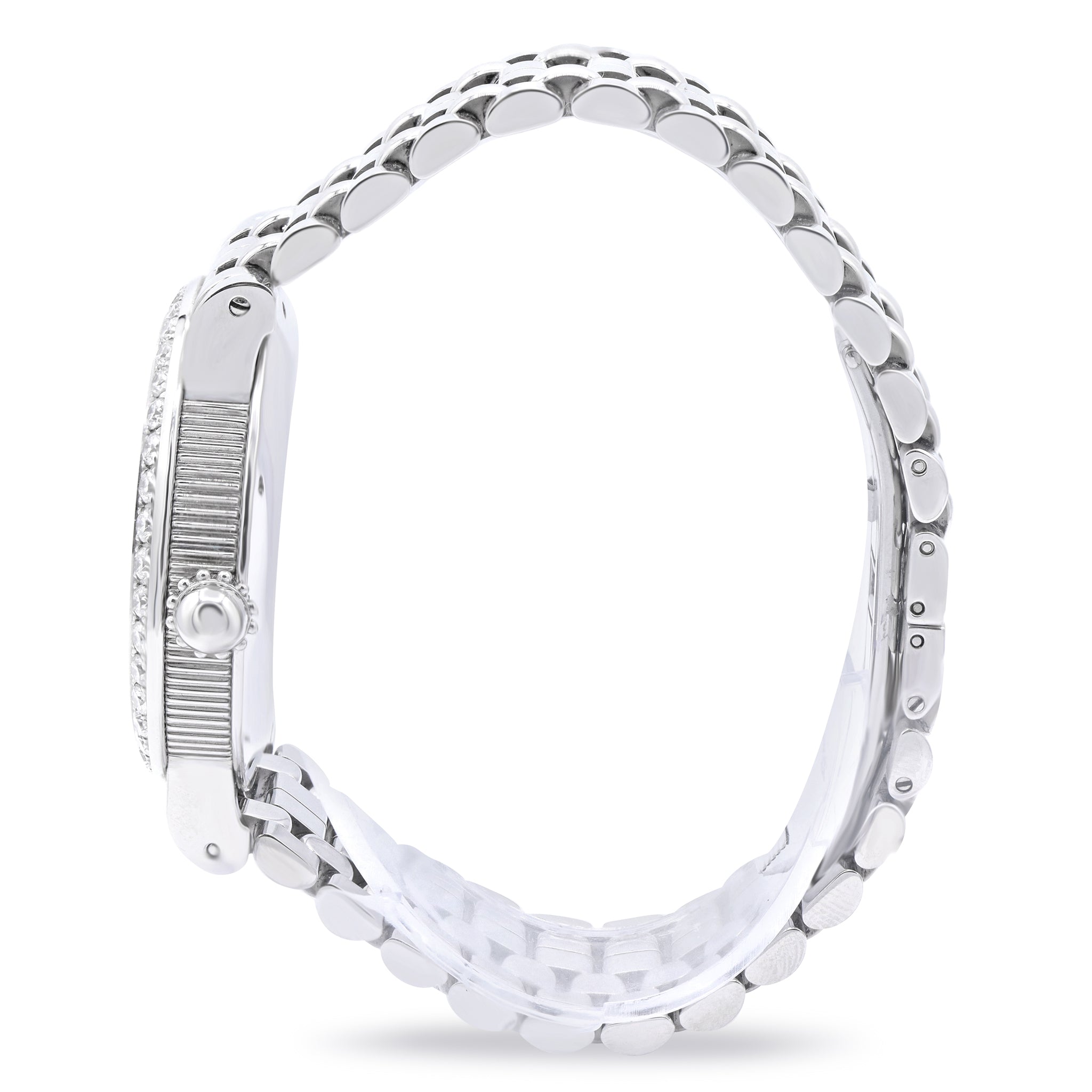 DIAMOND BEZEL JUMP HOUR RETRO WATCH