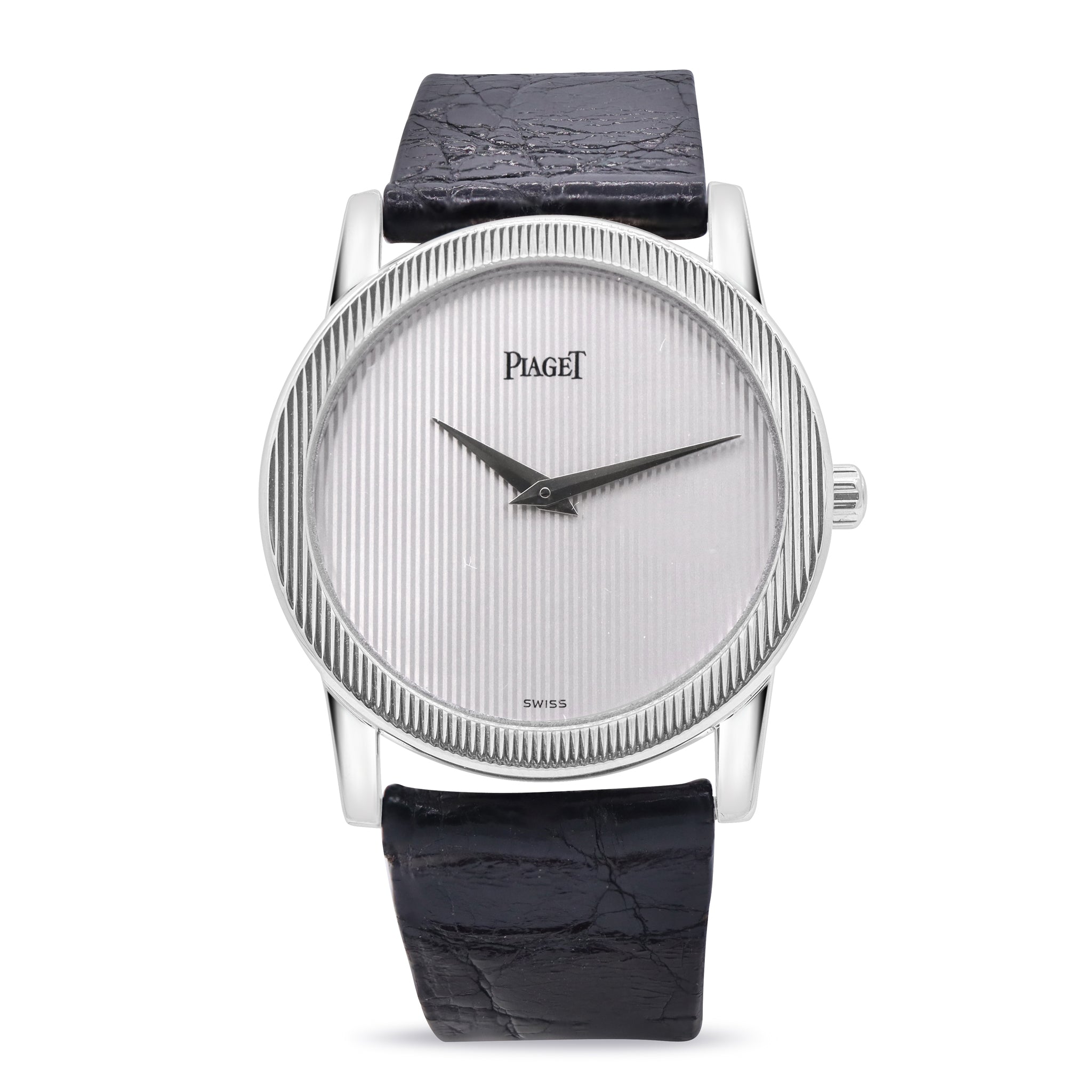 SOLD PROTOCOLE 18K WHITE GOLD MENS SILVER DIAL