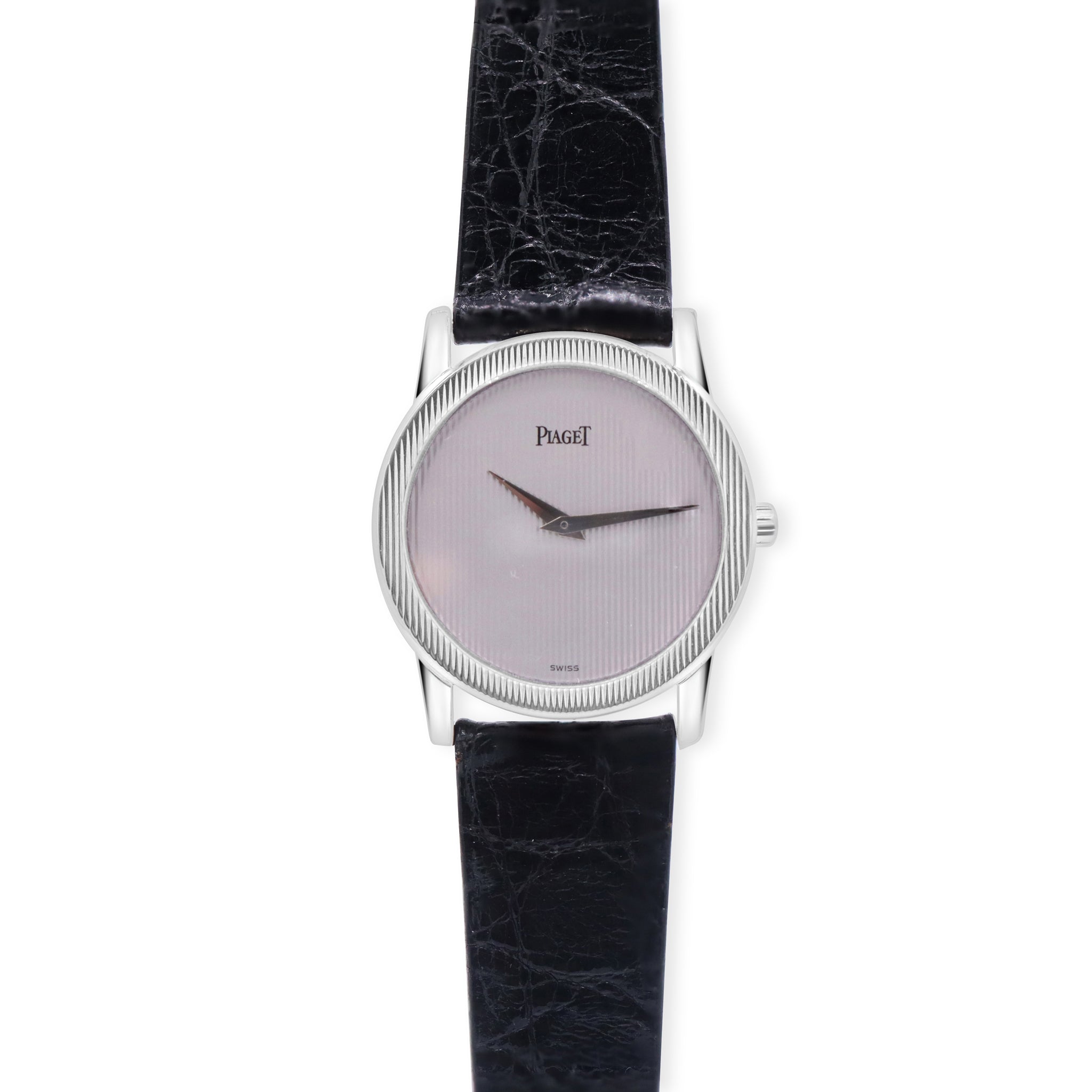 SOLD PROTOCOLE 18K WHITE GOLD MENS SILVER DIAL