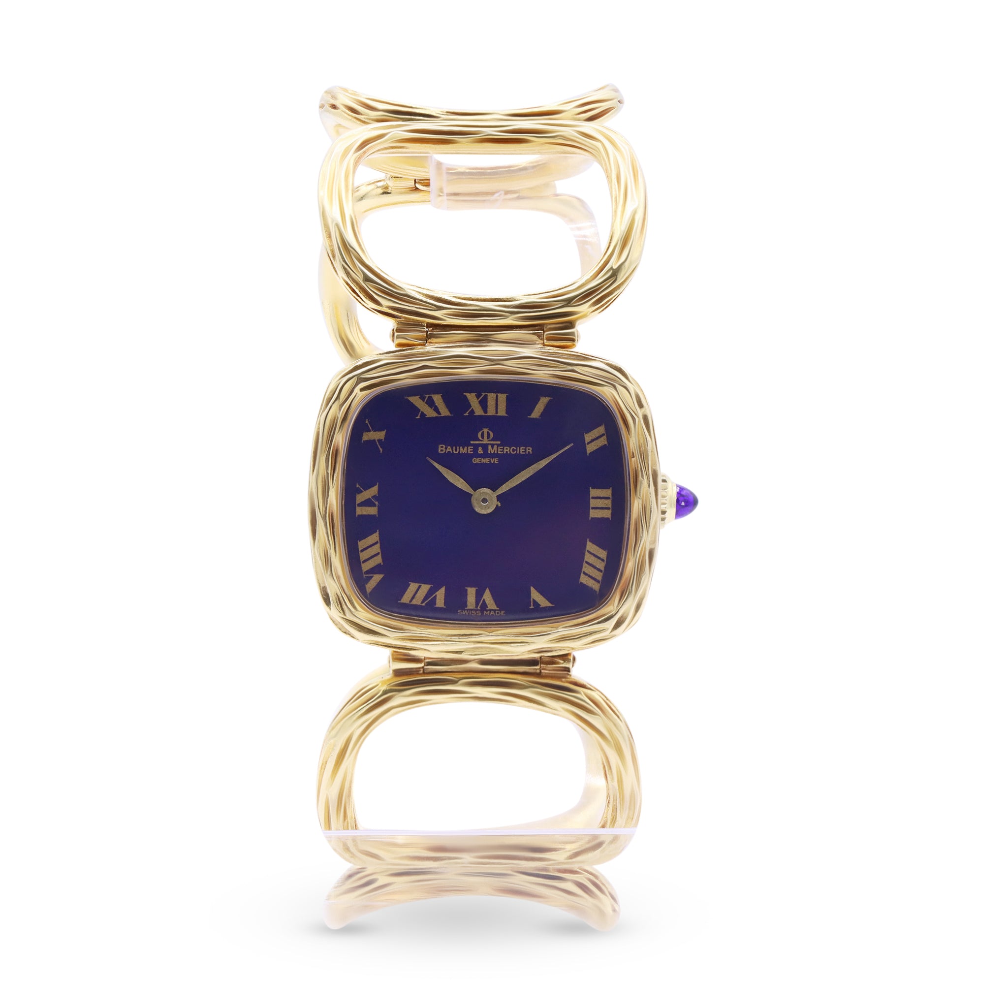 Sold -Baume + Mercier Geneve, Navy Numeral Face, Rectangle Band