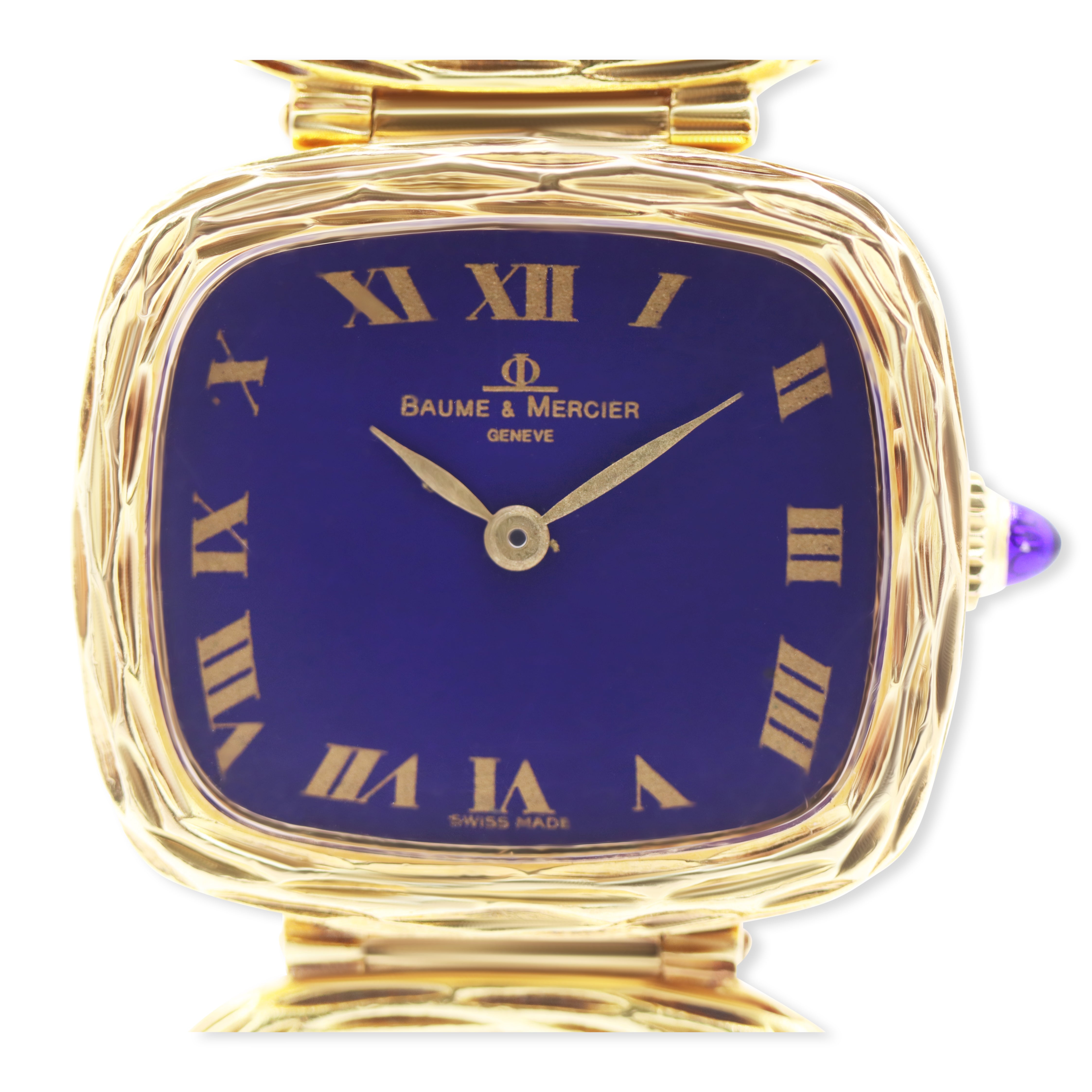 Sold -Baume + Mercier Geneve, Navy Numeral Face, Rectangle Band