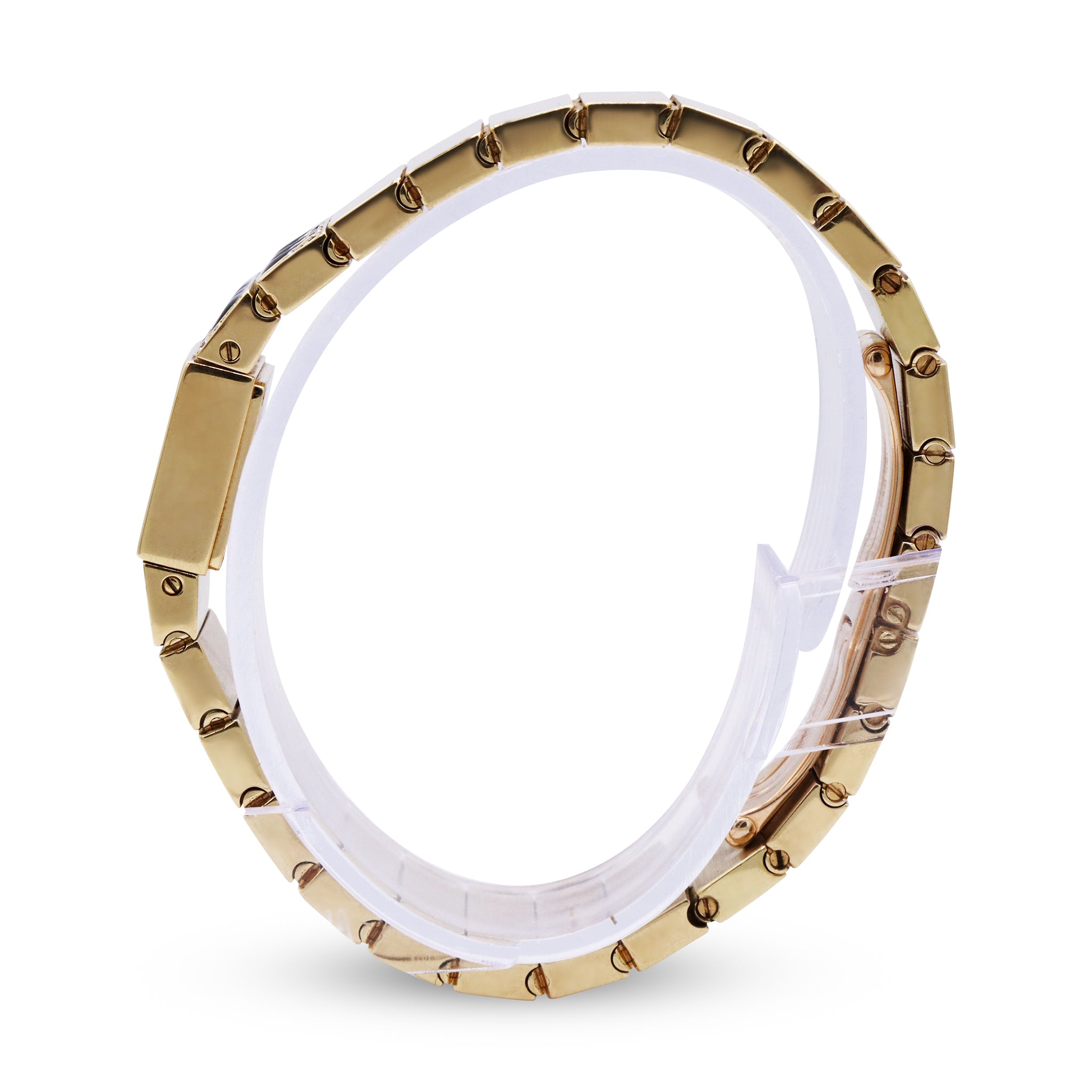 TANK LINGOT 18K YELLOW GOLD, QUARTZ DIAMOND & ONYX