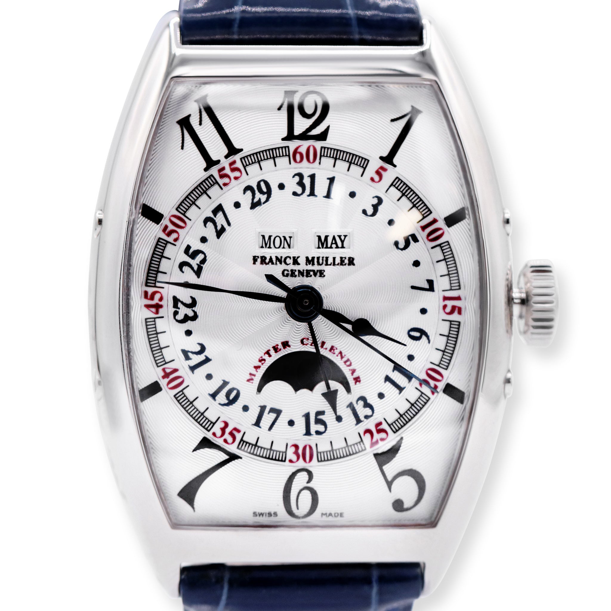 MASTER CALENDAR MOONPHASEC 18K WHITE GOLD, SILVER DIAL