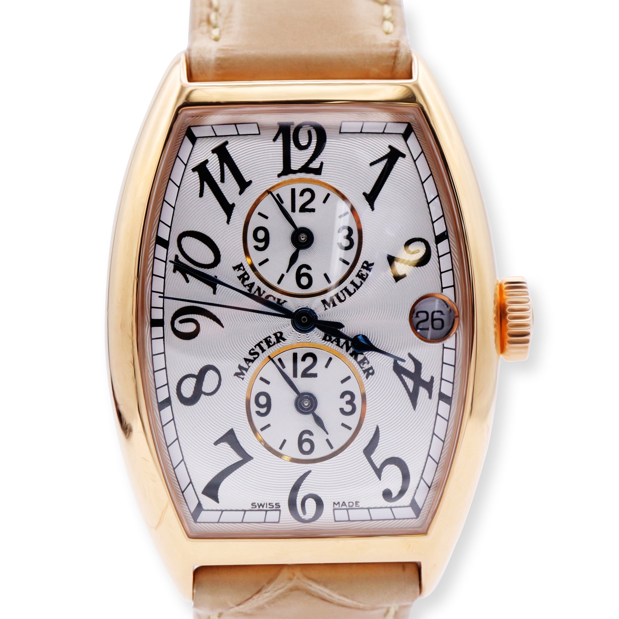 Duplicate -Franck Muller Cream Color Band Master Baner 5850 MB N.606