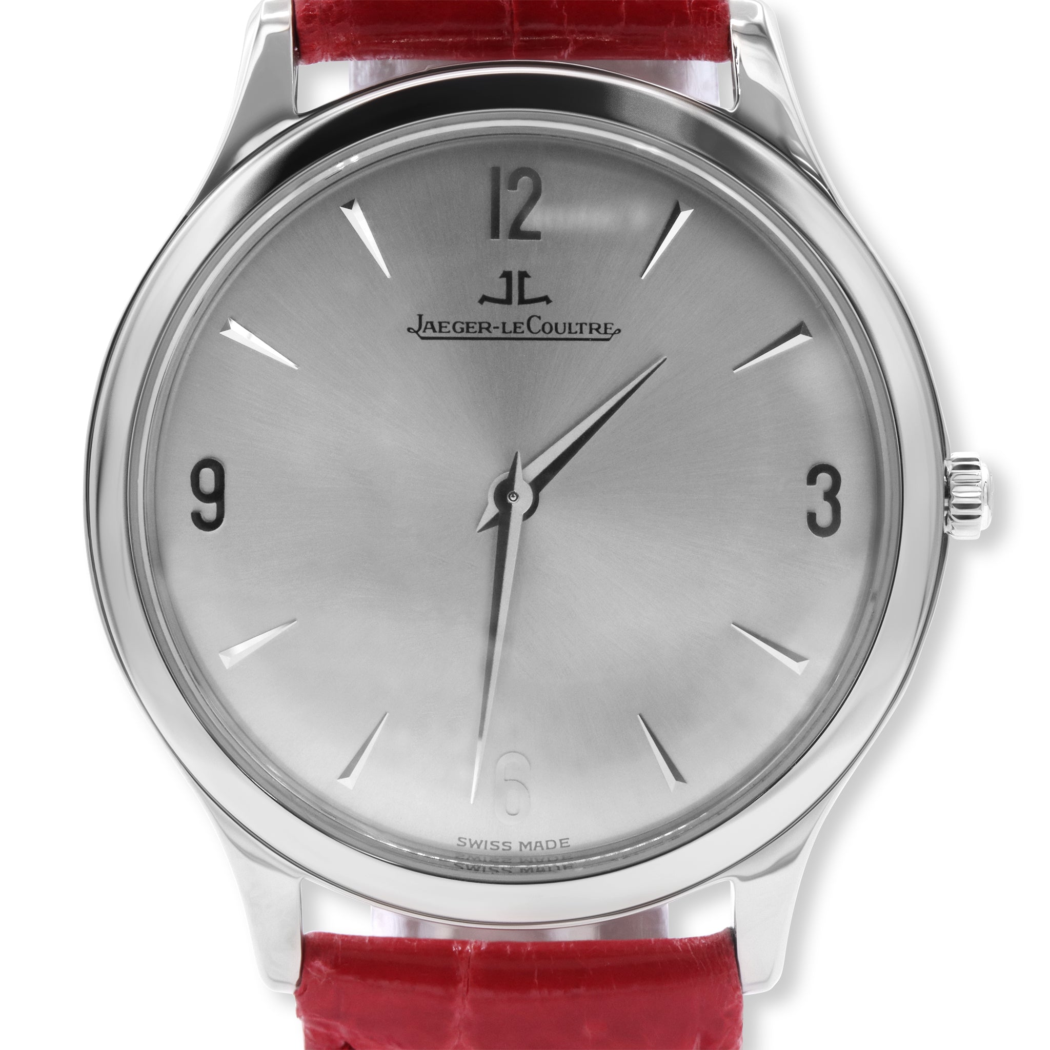 SOLD MASTER CONTROL ULTRA THIN 18K WHITE GOLD SILVER DIAL
