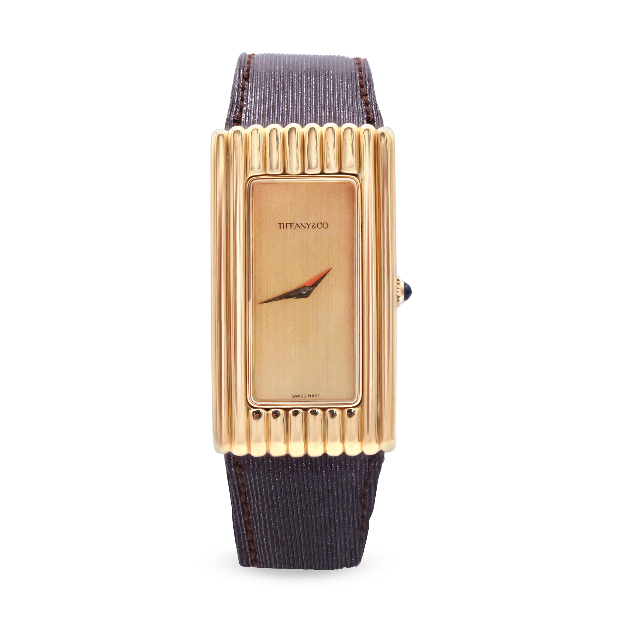 SOLD - VINTAGE 18K YELLOW GOLD CIRCA 1970s, CHAMPAGNE DIAL