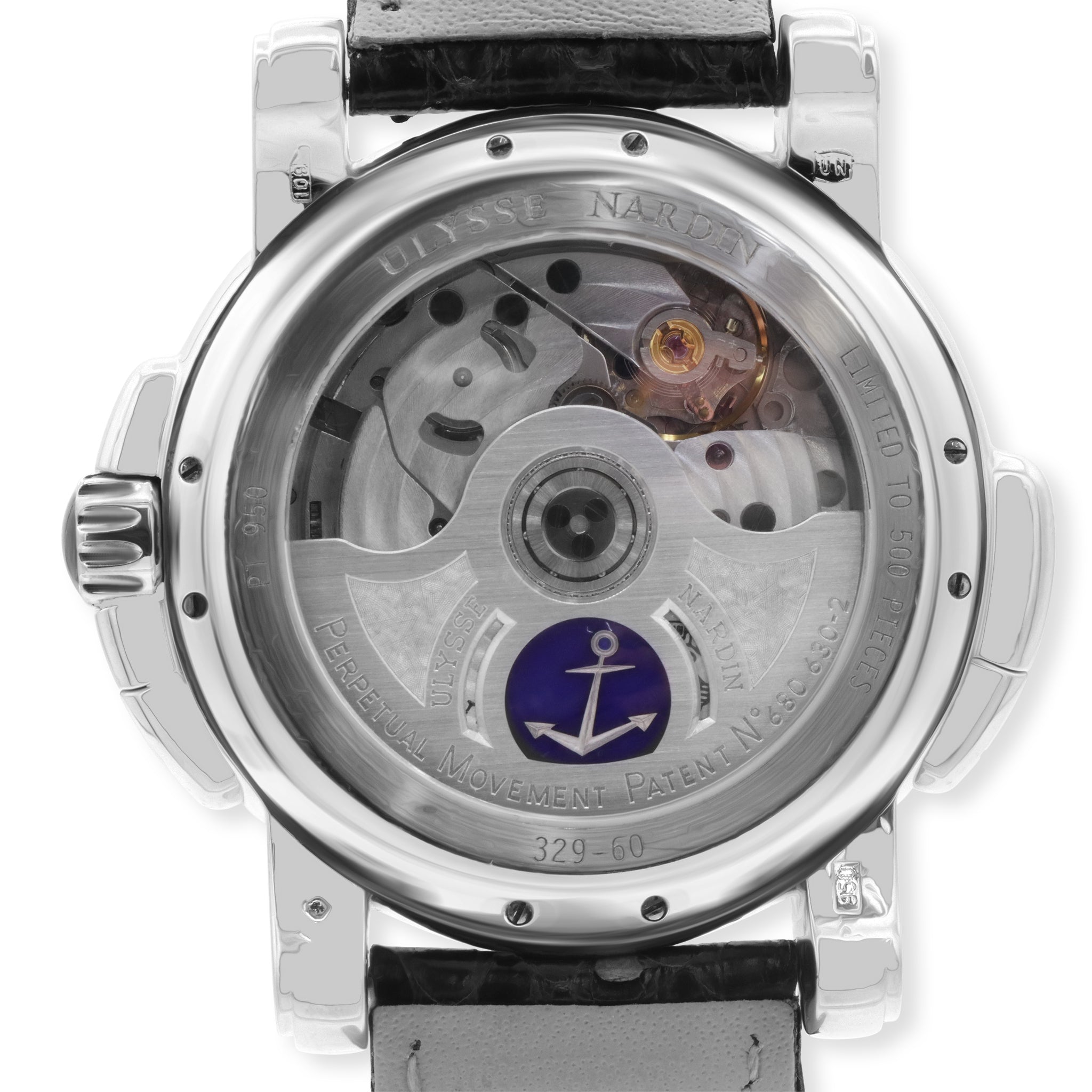 DRAFT Dark Blue Band with Platinum Dial 329-60 N.427