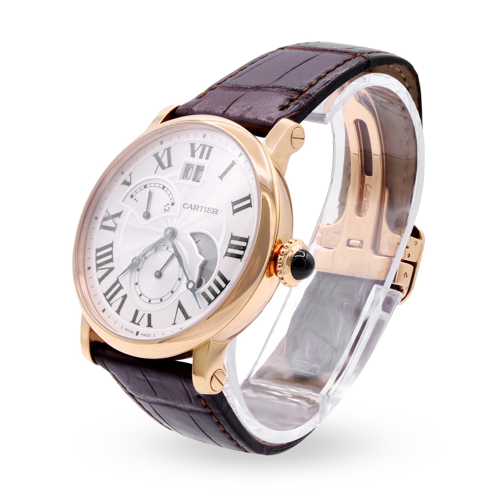 ROTONDE LARGE DATE RETROGRADE SECOND TIME ZONE DAY & NIGHT, 18K ROSE GOLD