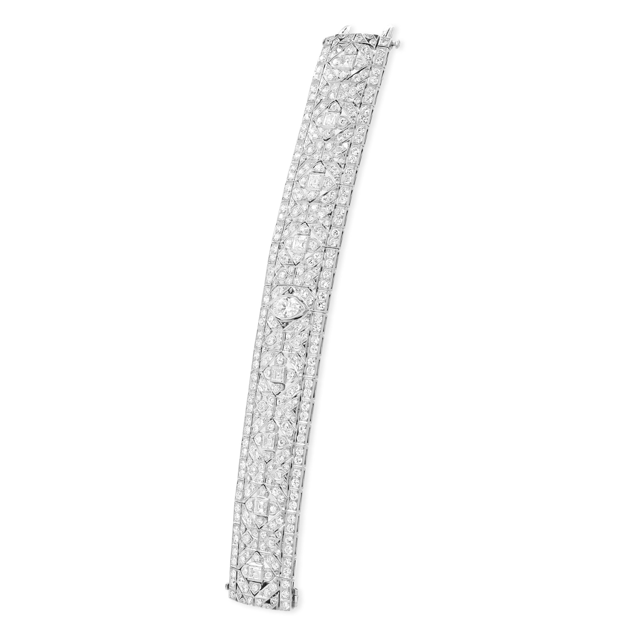 Art Deco Diamond & Emerald Bracelet