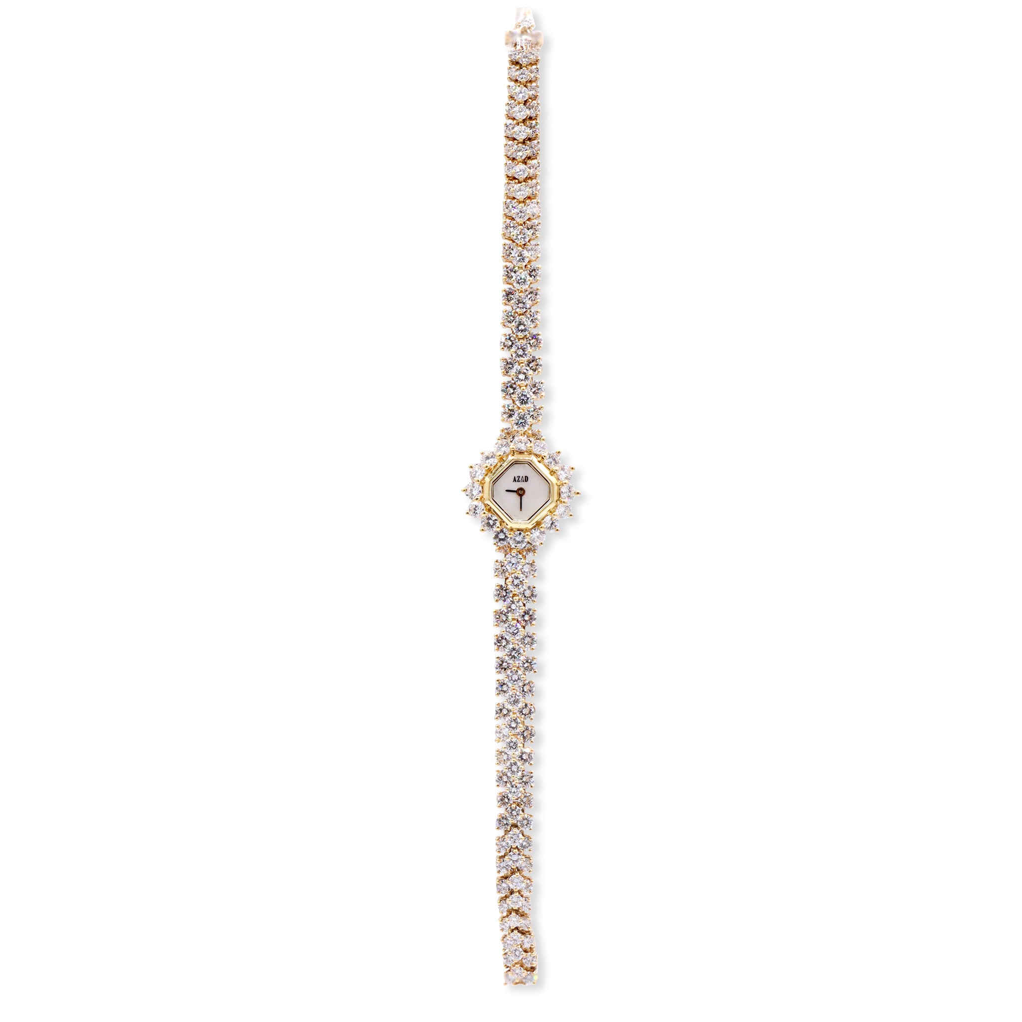 18K YG HEXAGON SHAPE WITH DIAMONDS