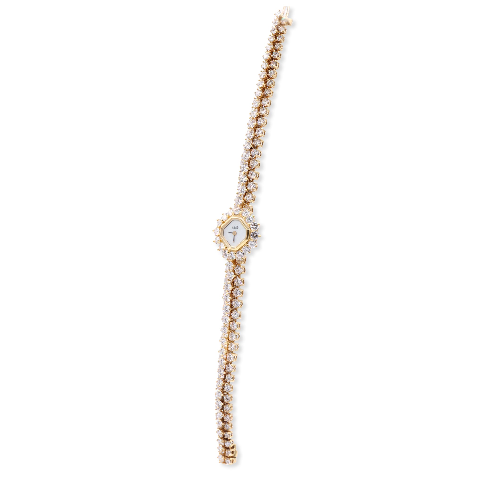18K YG HEXAGON SHAPE WITH DIAMONDS