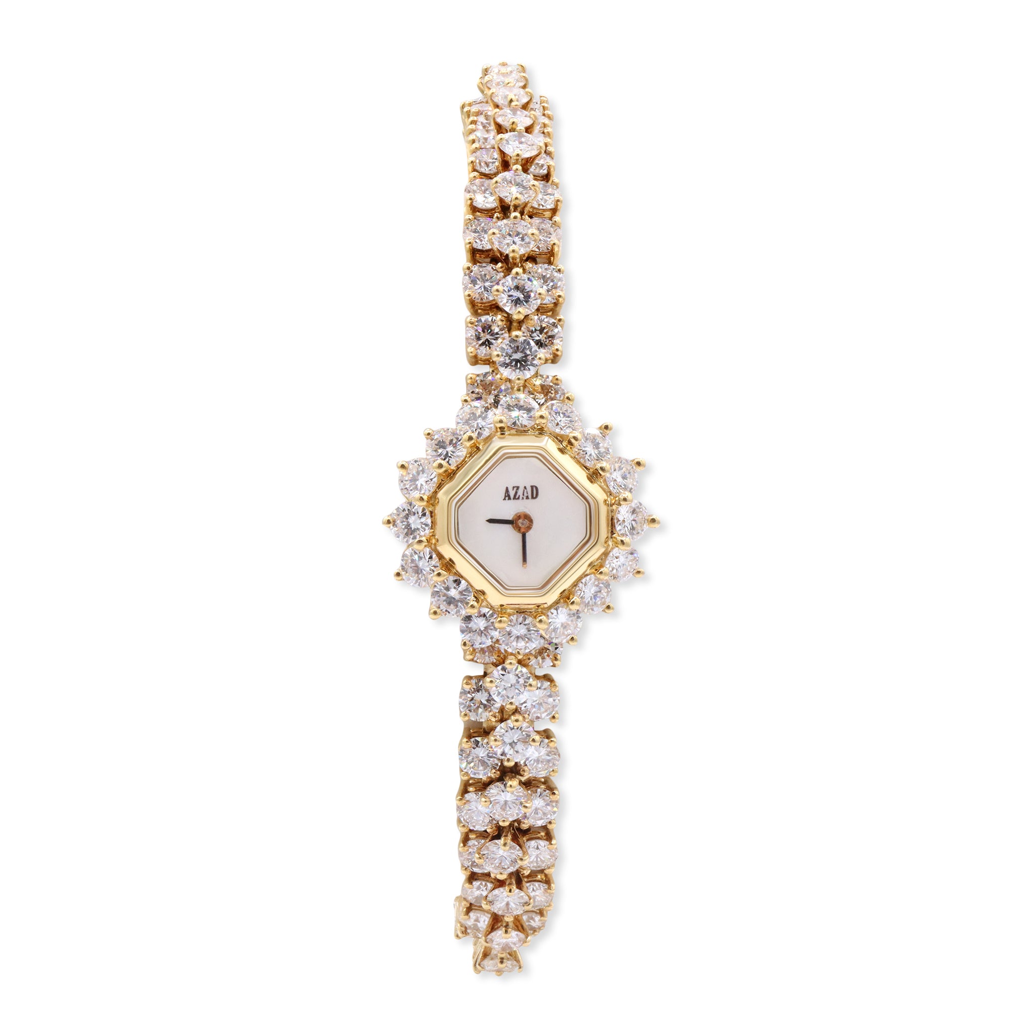 18K YG HEXAGON SHAPE WITH DIAMONDS