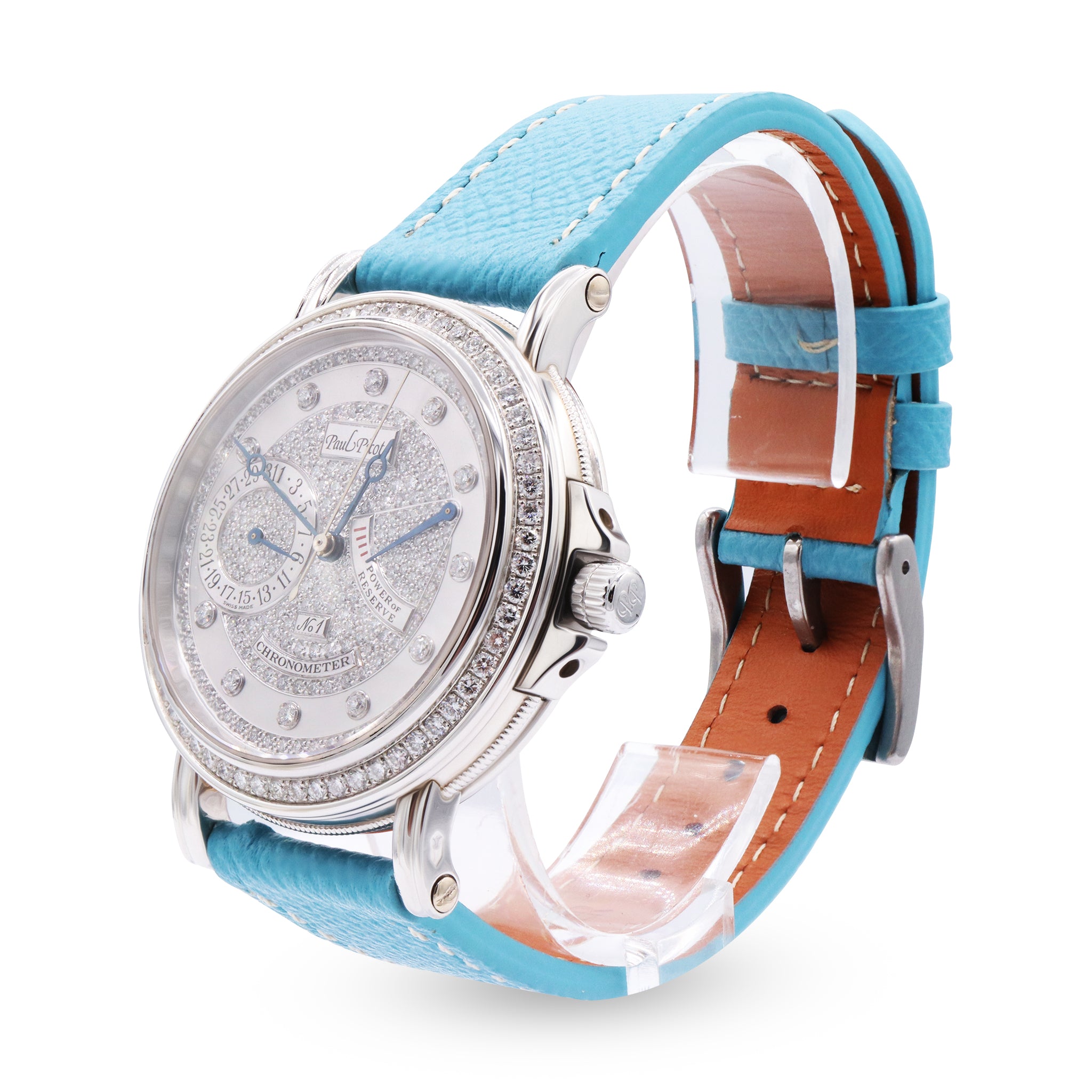 PLATNIUM POWER RESERVE CHRONOMETER WITH DIAMOND DIAL