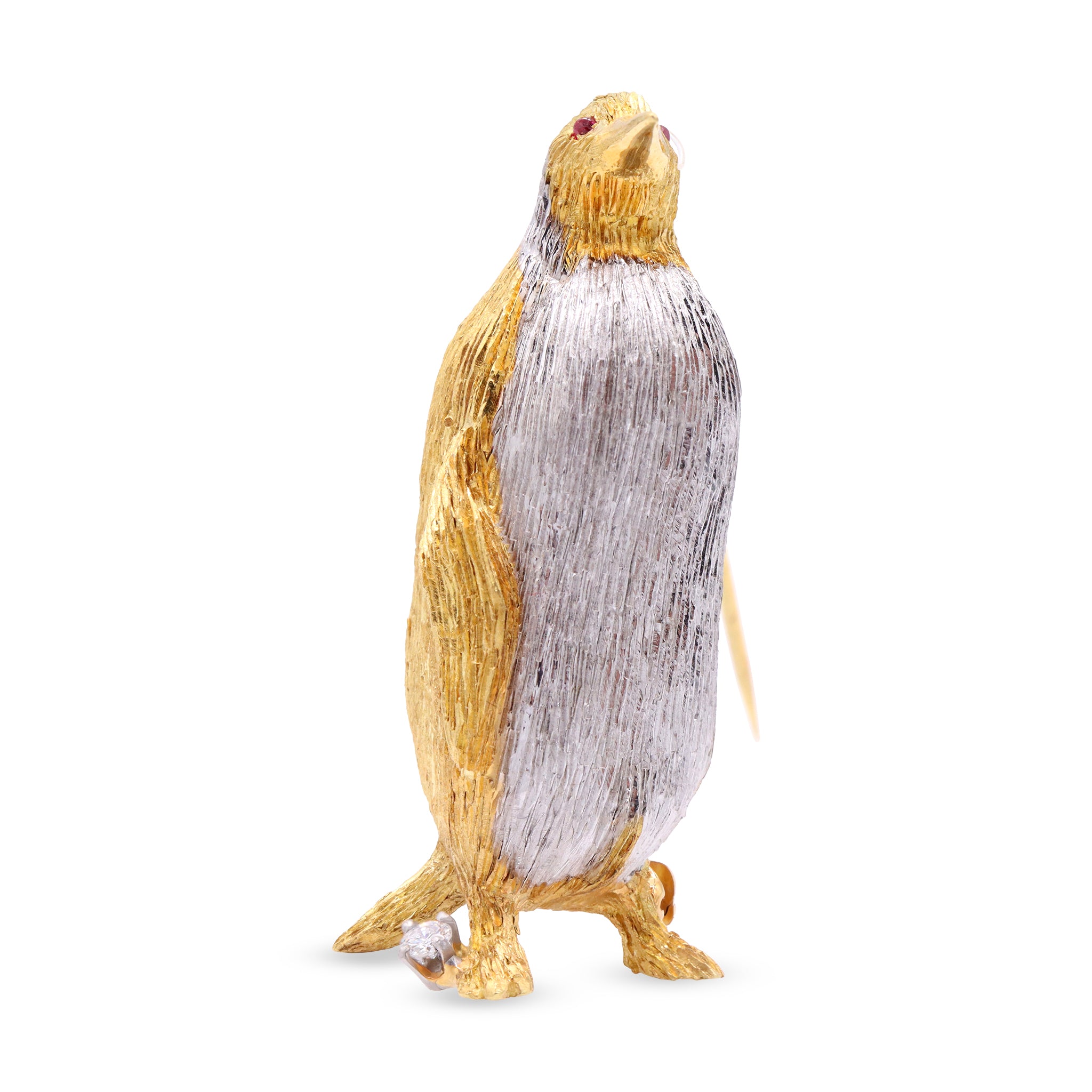 Penguin with Pink Sapphire Eyes