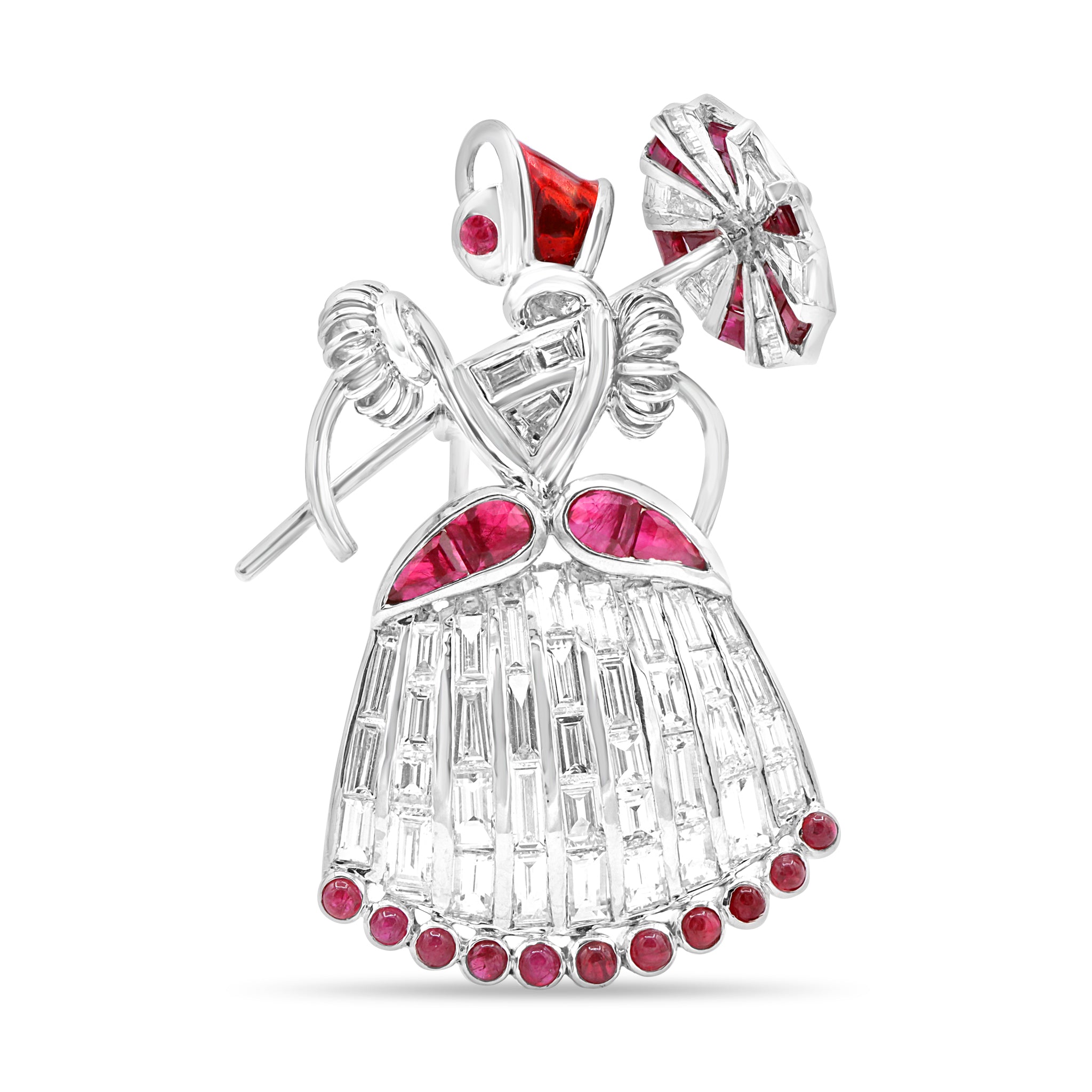 Diamond & Ruby Umbrella Lady