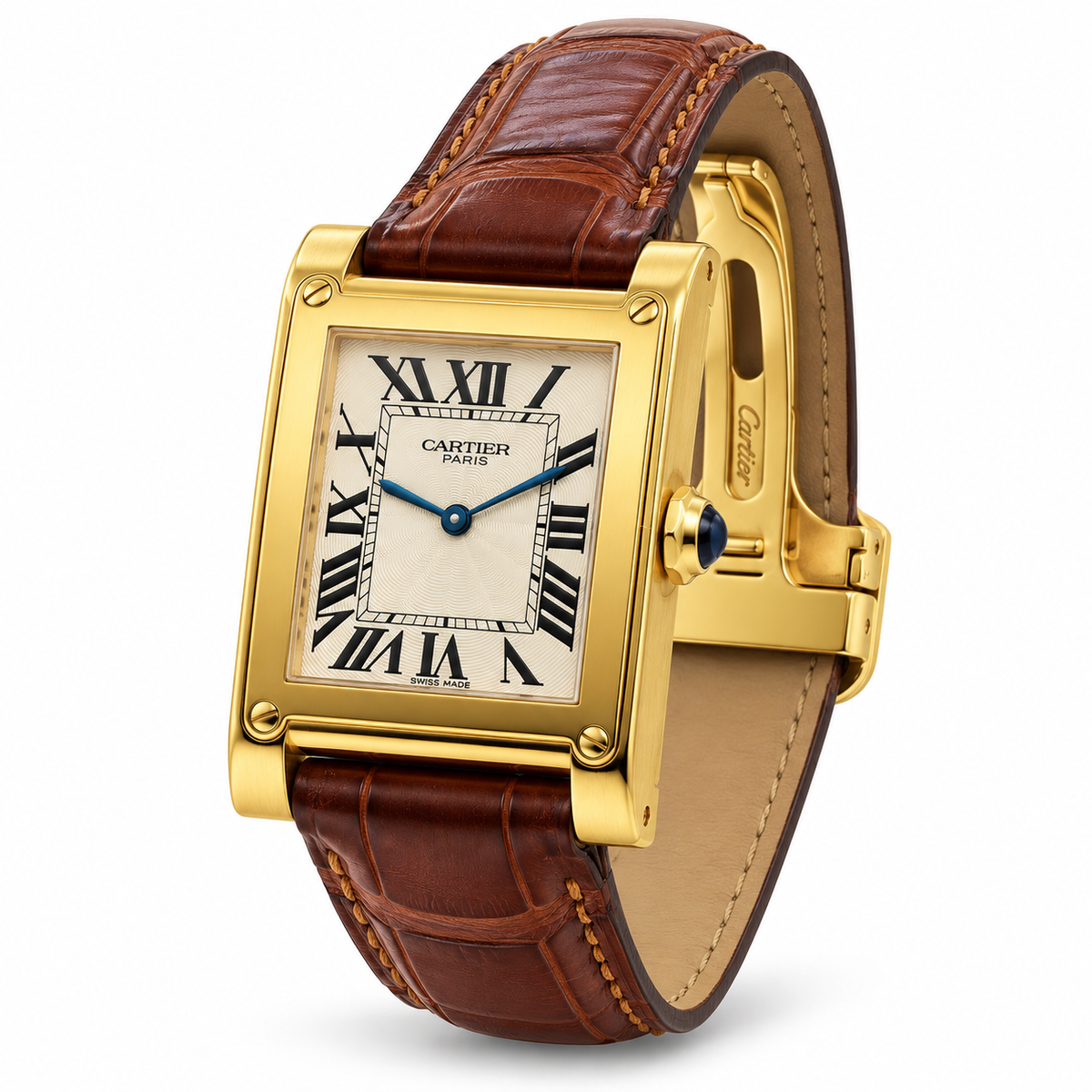 Cartier Collection Privée Tank à Vis Ref. 2484E 18K Yellow Gold