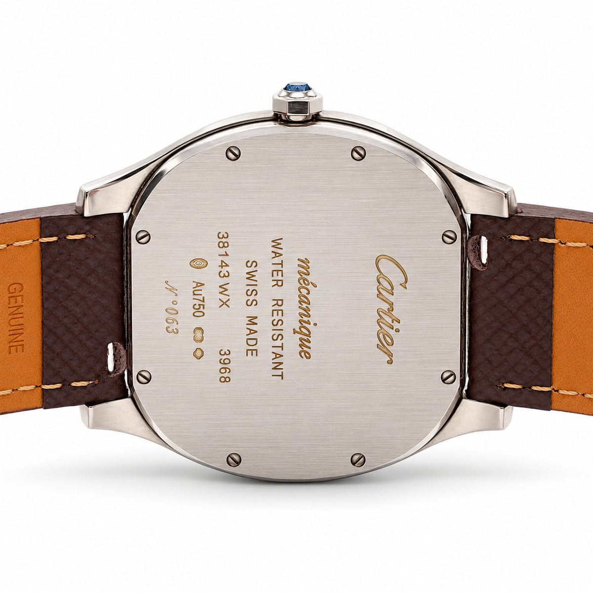 Cartier Drive de Cartier Ref. 3968 18K White Gold caseback