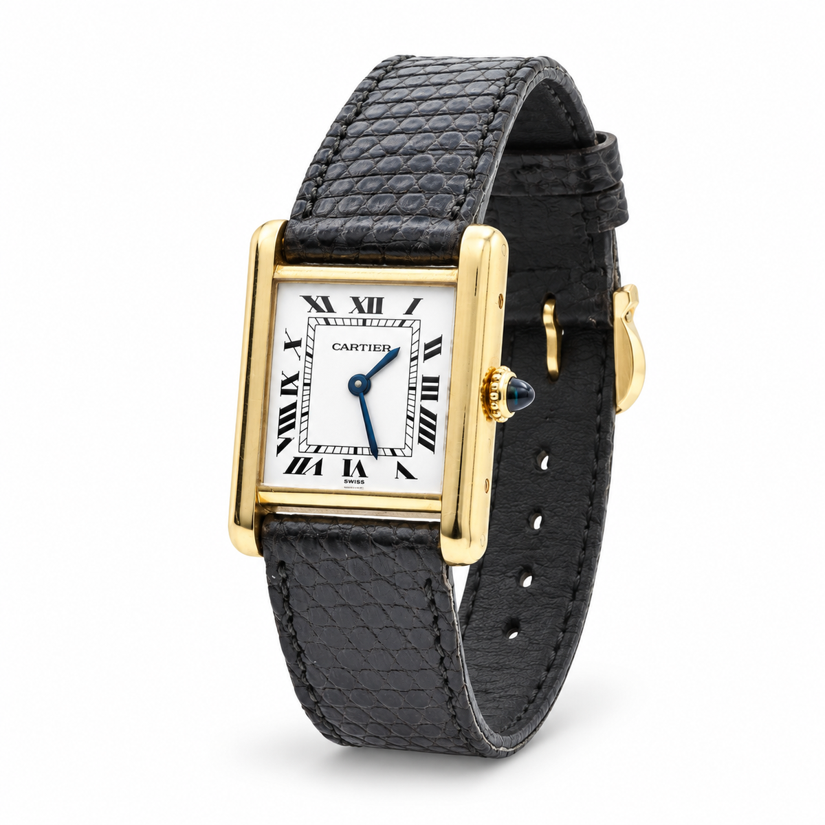 Cartier Santos-Dumont Deux Or Ref. 78226 18K Yellow & White Gold angled view